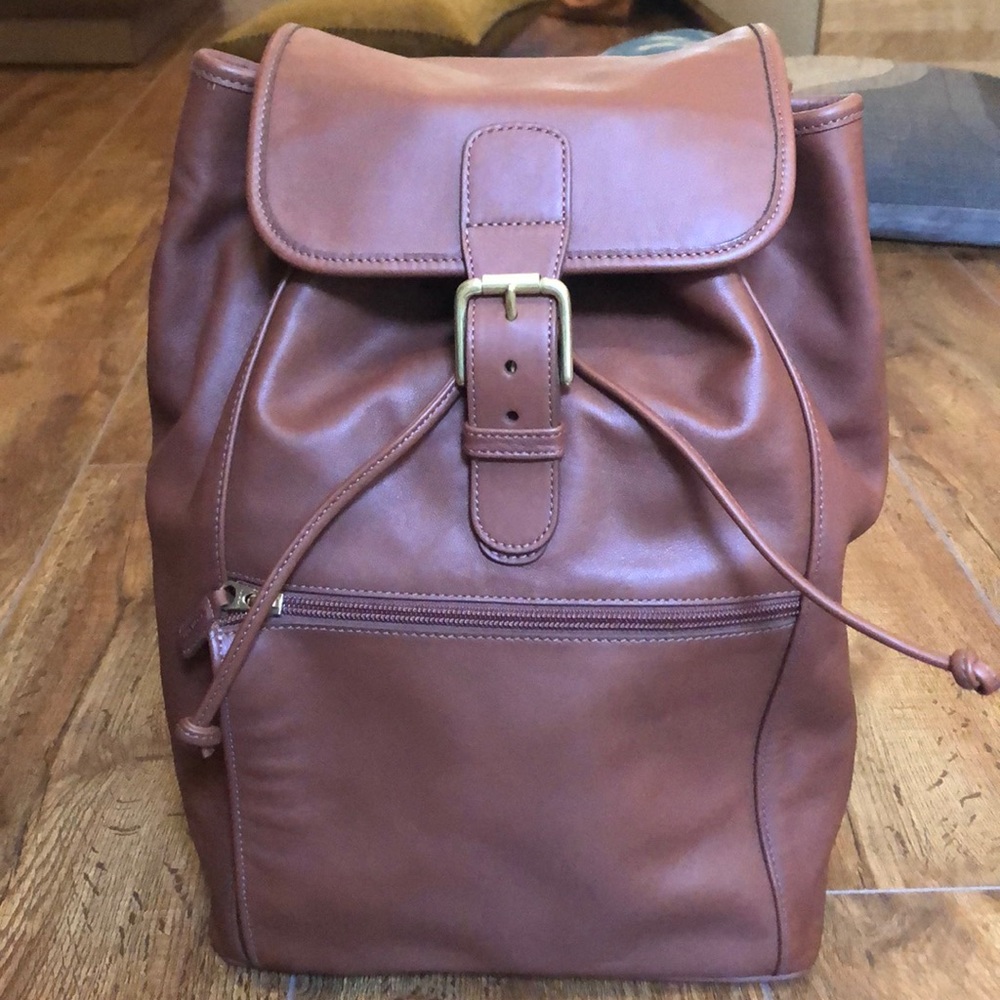 genuine leather COACH backpack
